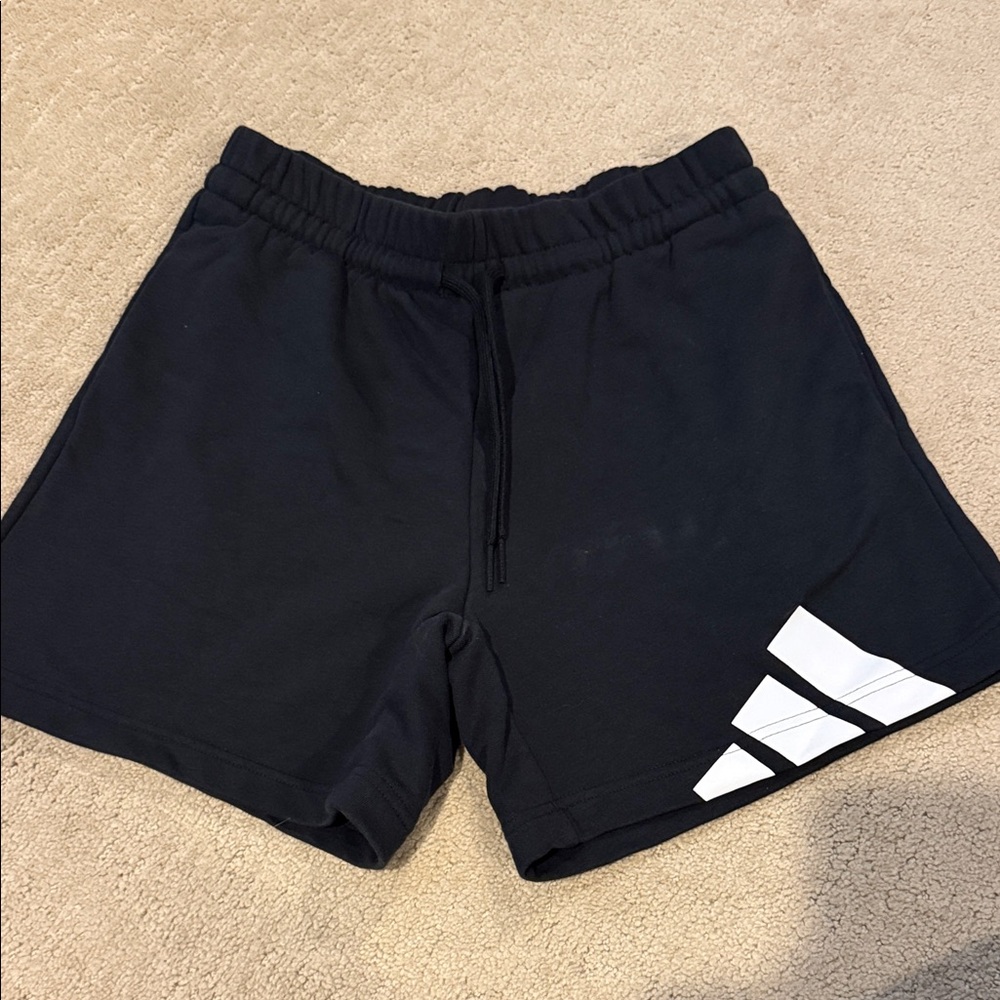 Adidas Women's Black Shorts with White Accents